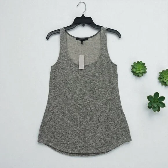 White House Black Market Gray Layered Knit Cowl Neck Sweater + Tank Set (Size S) - Picture 9 of 16